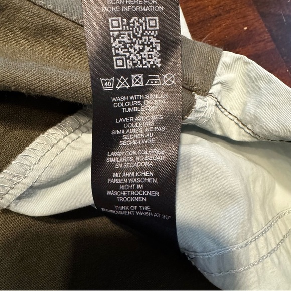 Topman Men’s Twill Colorblock Snap Front Forest Green Blue Pocketed Top Sz L-XL - Picture 8 of 12